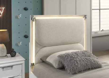 Lareina Pearl White 5-Piece Twin Bedroom Set by Furniture of America at Eve Furniture