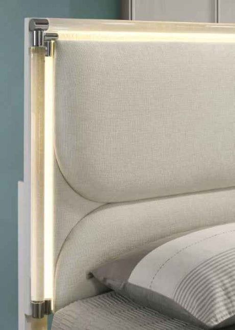 Lareina Pearl White 5-Piece Twin Bedroom Set by Furniture of America at Eve Furniture