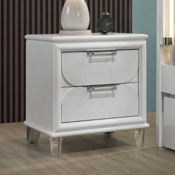 Lareina Pearl White 5-Piece Twin Bedroom Set by Furniture of America at Eve Furniture