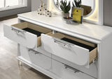Lareina Pearl White 5-Piece Twin Bedroom Set by Furniture of America at Eve Furniture