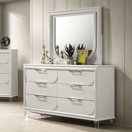 Lareina Pearl White Dresser by Furniture of America at Eve Furniture