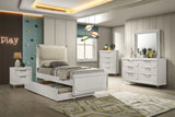 Lareina Pearl White Twin Bed by Furniture of America at Eve Furniture