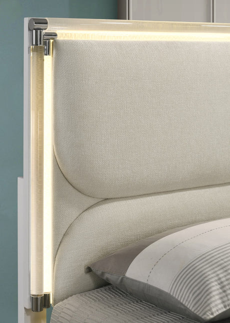 Lareina Pearl White Twin Bed by Furniture of America at Eve Furniture