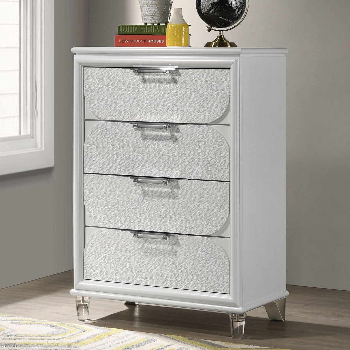 Lareina Pearl White Chest by Furniture of America at Eve Furniture
