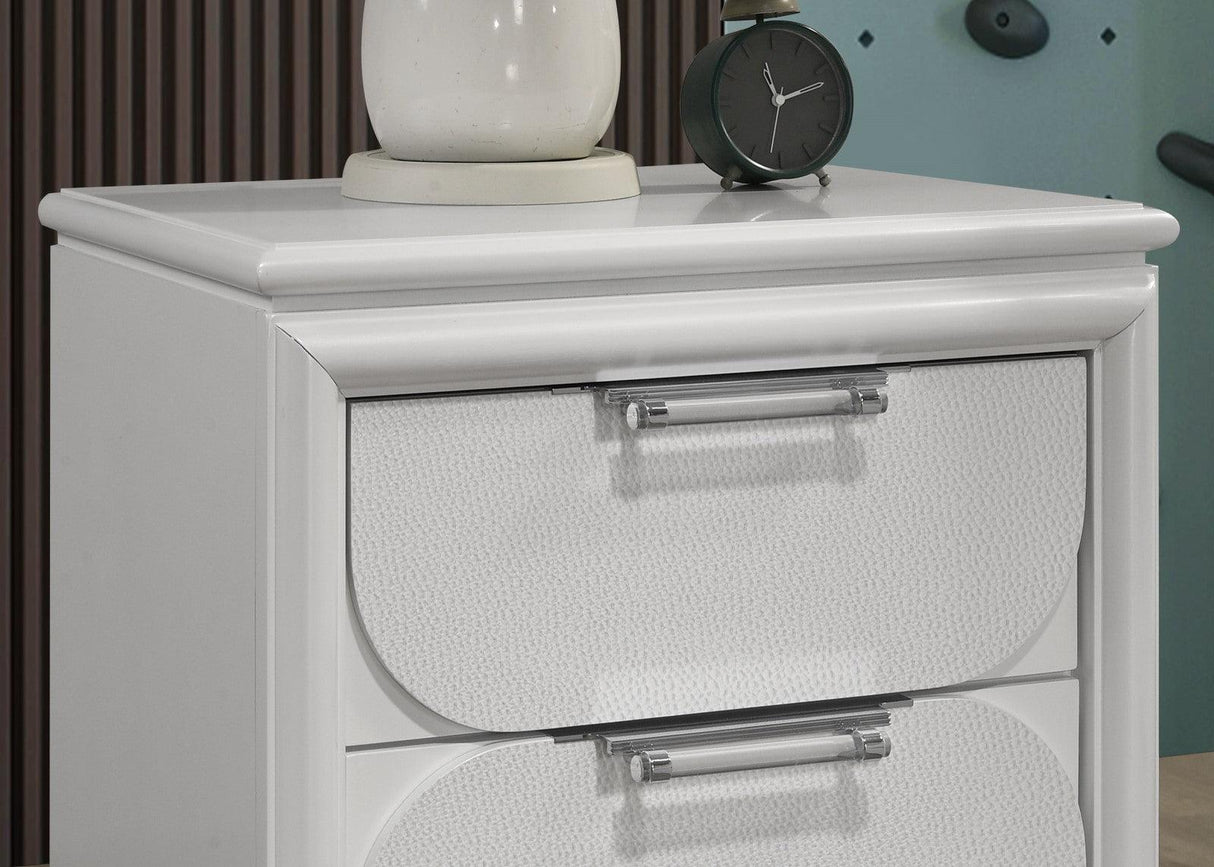 Lareina Pearl White Nightstand by Furniture of America at Eve Furniture