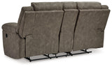 Laresview Fossil Manual Reclining Loveseat with Console by Ashley at Eve Furniture