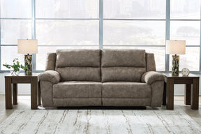 Laresview Fossil Manual Reclining Sofa by Ashley at Eve Furniture