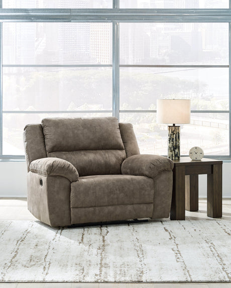 Laresview Fossil Oversized Manual Recliner by Ashley at Eve Furniture