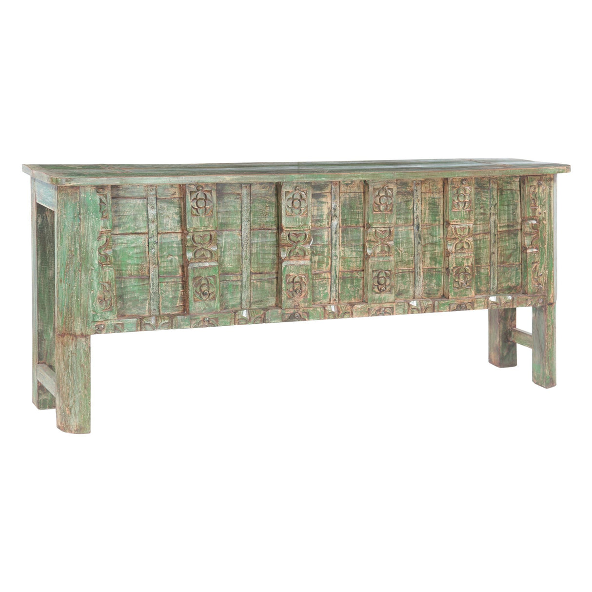 Large Vintage Wood Door Console Table by Home Trends & Design at Eve Furniture
