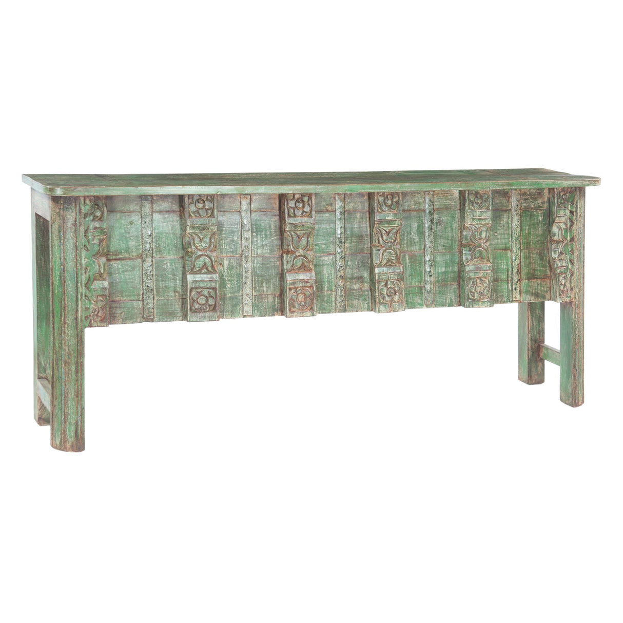 Large Vintage Wood Door Console Table by Home Trends & Design at Eve Furniture