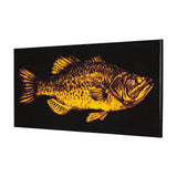 Largemouth Bass Orange by Mercana Studio a Hand Embellished Textured Canvas by Mercana at Eve Furniture