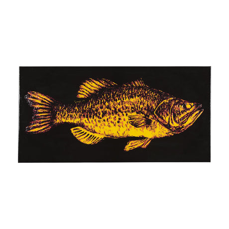 Largemouth Bass Orange by Mercana Studio a Hand Embellished Textured Canvas by Mercana at Eve Furniture