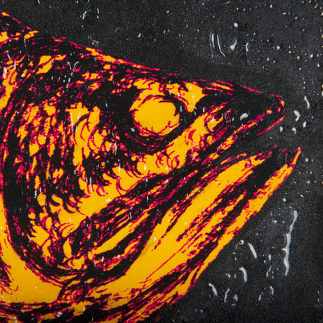 Largemouth Bass Orange by Mercana Studio a Hand Embellished Textured Framed Art Print by Mercana at Eve Furniture