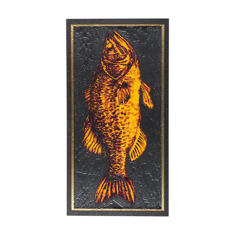 Largemouth Bass Orange by Mercana Studio a Hand Embellished Textured Framed Art Print by Mercana at Eve Furniture
