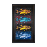 Largemouth Bass Print 4 in 1 by Mercana Studio a Hand Embellished Textured Framed Art Print by Mercana at Eve Furniture
