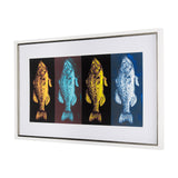 Largemouth Bass Print 4 in 1 by Simeng a Framed Art Print Matted under Glass by Mercana at Eve Furniture