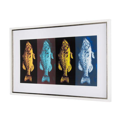 Largemouth Bass Print 4 in 1 by Simeng a Framed Art Print Matted under Glass by Mercana at Eve Furniture