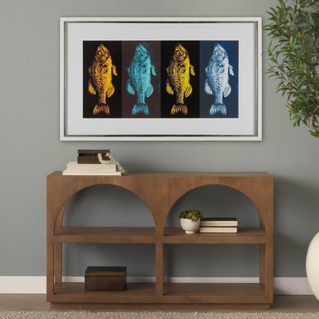 Largemouth Bass Print 4 in 1 by Simeng a Framed Art Print Matted under Glass by Mercana at Eve Furniture