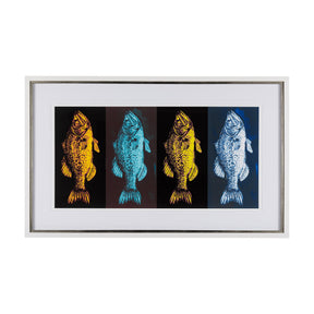 Largemouth Bass Print 4 in 1 by Simeng a Framed Art Print Matted under Glass by Mercana at Eve Furniture