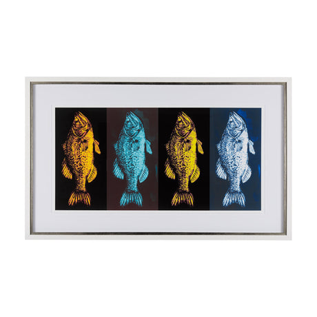 Largemouth Bass Print 4 in 1 by Simeng a Framed Art Print Matted under Glass by Mercana at Eve Furniture