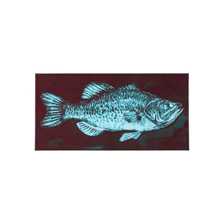 Largemouth Bass Turquoise by Mercana Studio a Hand Embellished Textured Canvas by Mercana at Eve Furniture
