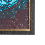 Largemouth Bass Turquoise by Mercana Studio a Hand Embellished Textured Framed Art Print by Mercana at Eve Furniture