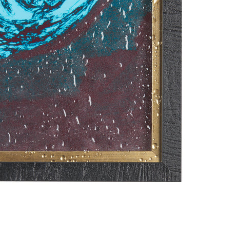 Largemouth Bass Turquoise by Mercana Studio a Hand Embellished Textured Framed Art Print by Mercana at Eve Furniture