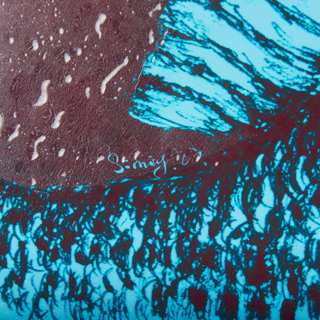 Largemouth Bass Turquoise by Mercana Studio a Hand Embellished Textured Framed Art Print by Mercana at Eve Furniture