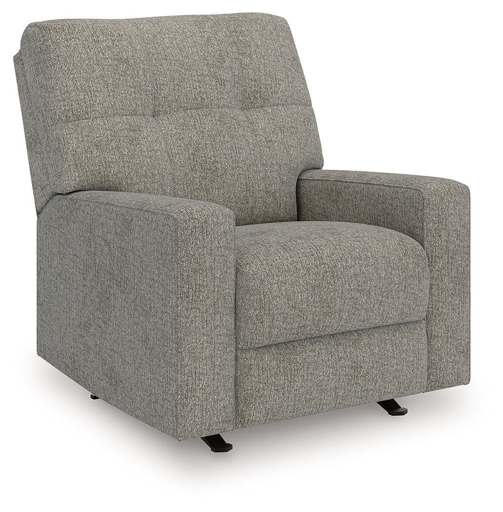Larimer Iron Manual Recliner by Ashley at Eve Furniture