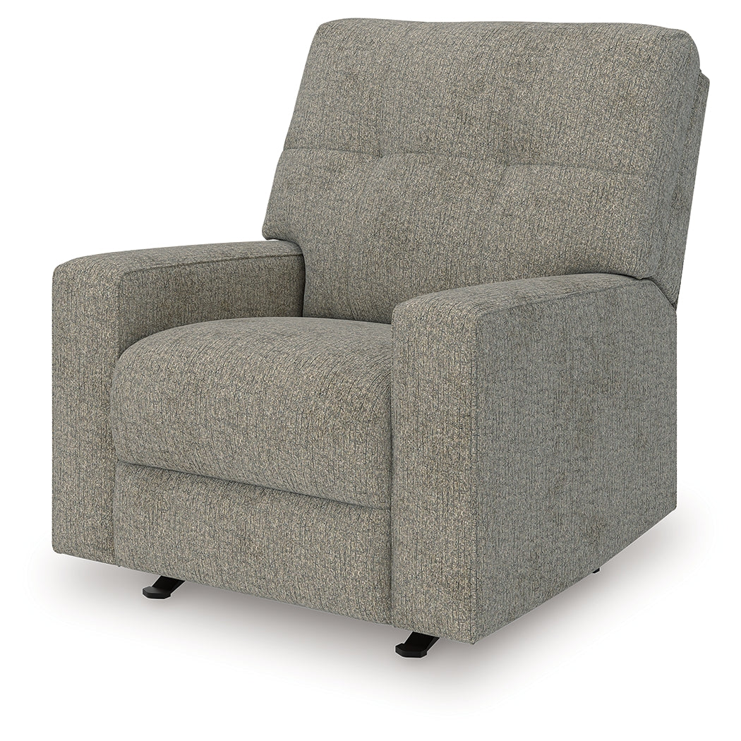 Larimer Iron Manual Recliner by Ashley at Eve Furniture