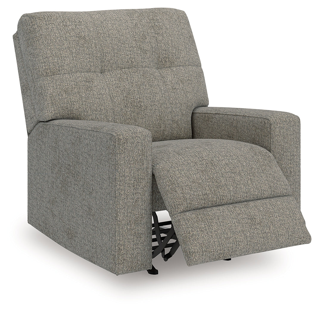 Larimer Iron Manual Recliner by Ashley at Eve Furniture