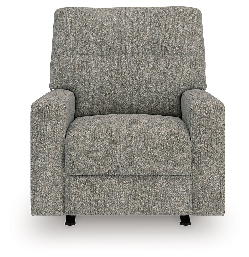 Larimer Iron Manual Recliner by Ashley at Eve Furniture