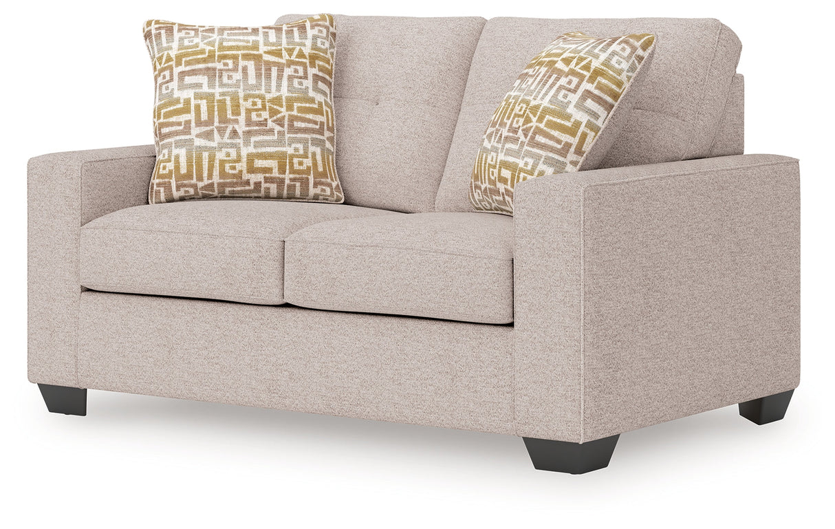 Larimer Stone Loveseat by Ashley at Eve Furniture