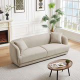 Larisa Cream Mid Century Modern Linen Sofa by Ashcroft Furniture at Eve Furniture