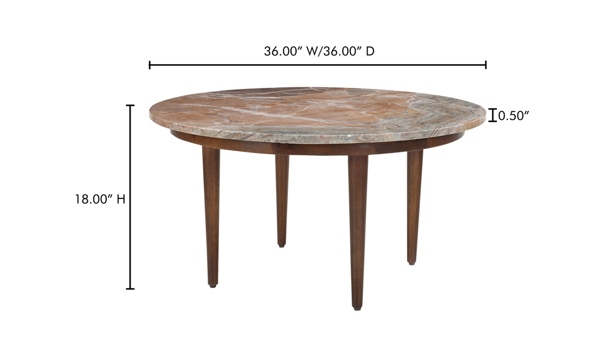 Lark Coffee Table - Orange Fantasy by Moe's Home at Eve Furniture