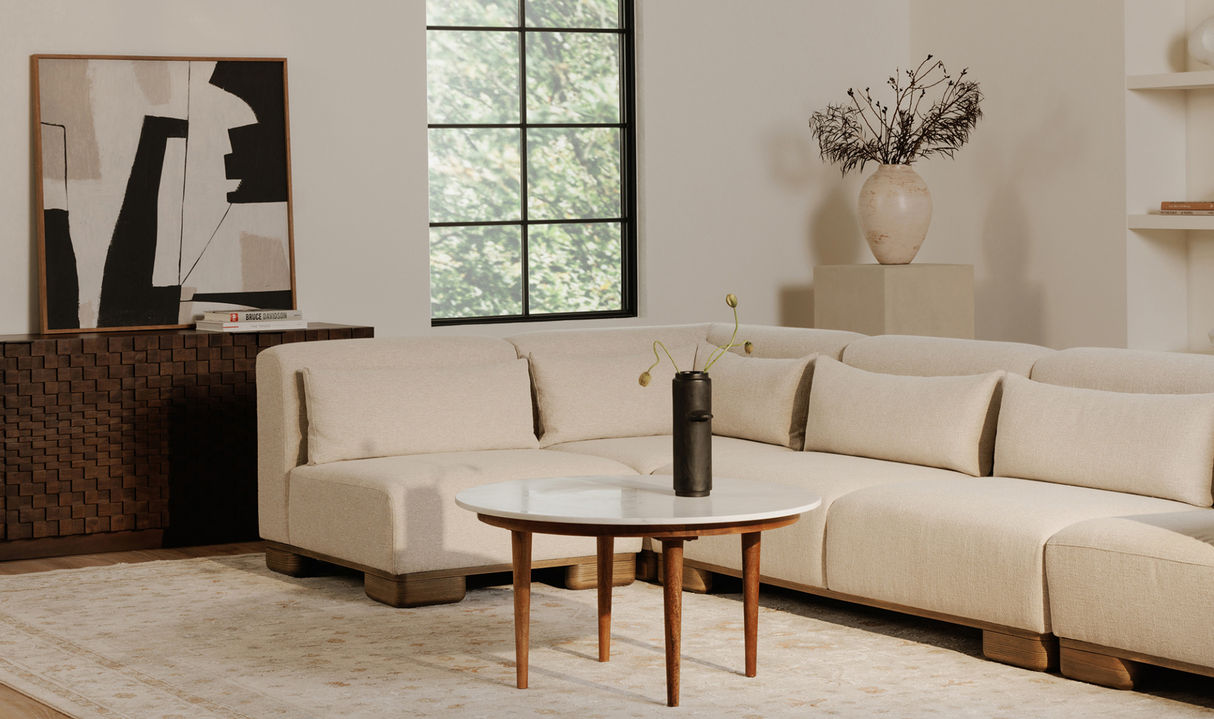 Lark Coffee Table - White Banswara by Moe's Home at Eve Furniture