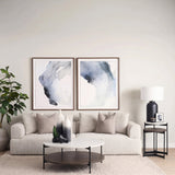 Larkin Marble & Dark Brown Wood Tabletop Nesting End/Side Tables by Mercana at Eve Furniture