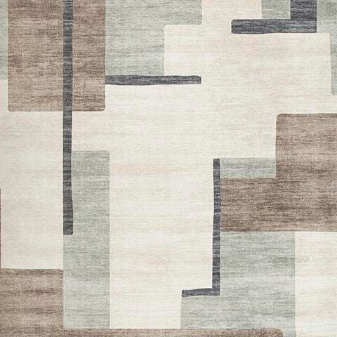 Larkport Cream/Brown/Gray Washable Large Rug by Ashley at Eve Furniture
