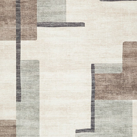 Larkport Cream/Brown/Gray Washable Medium Rug by Ashley at Eve Furniture