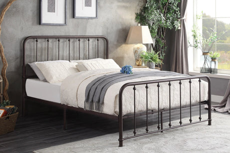 Larkspur Antique Bronze Full Metal Platform Bed by Homelegance at Eve Furniture