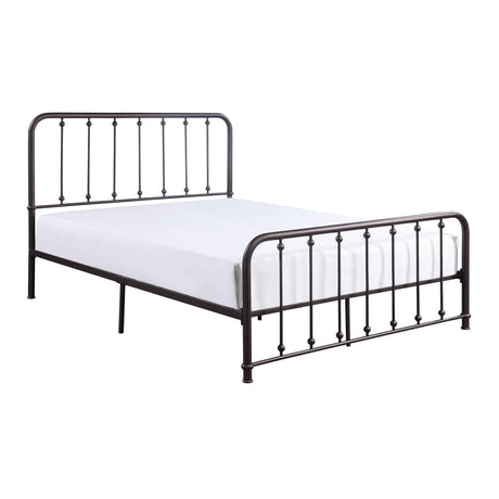 Larkspur Antique Bronze Queen Metal Platform Bed by Homelegance at Eve Furniture