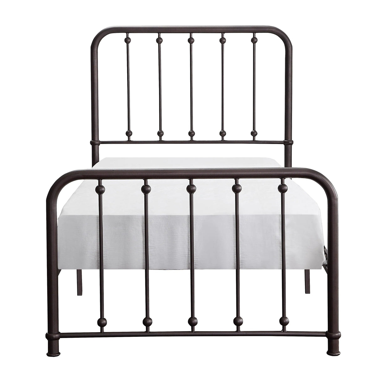 Larkspur Antique Bronze Twin Metal Platform Bed by Homelegance at Eve Furniture