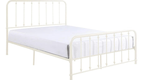 Larkspur White Queen Metal Platform Bed by Homelegance at Eve Furniture