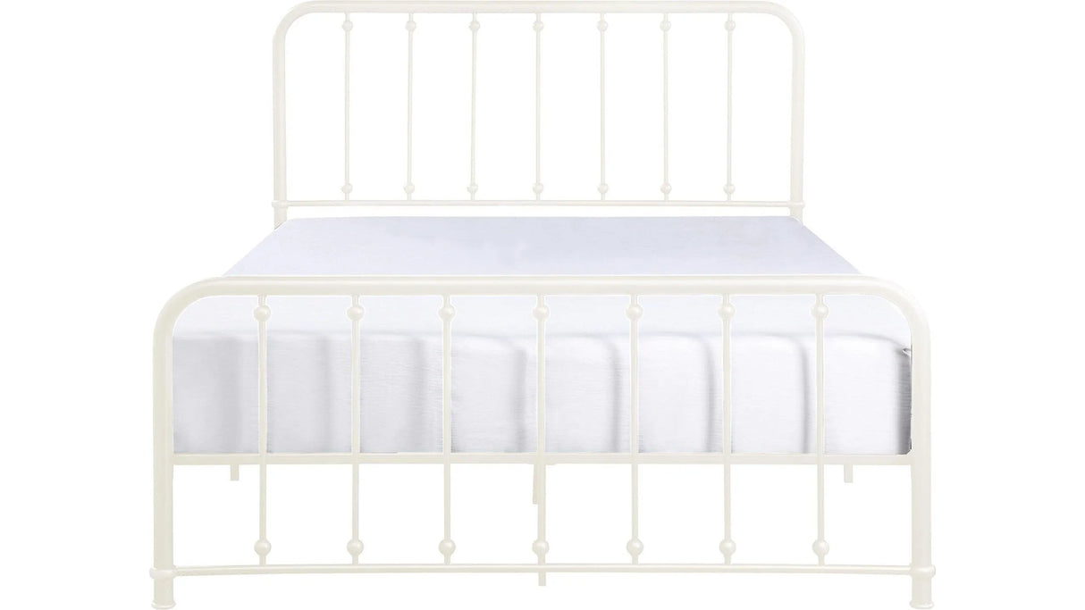 Larkspur White Twin Metal Platform Bed by Homelegance at Eve Furniture