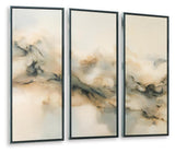 Larrondale Black/Gray/Brown Wall Art, Set of 3 by Ashley at Eve Furniture