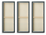 Larrondale Black/Gray/Brown Wall Art, Set of 3 by Ashley at Eve Furniture