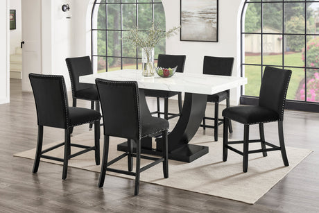 Larry Black 7-Piece Counter Height Set by New Era Innovations at Eve Furniture