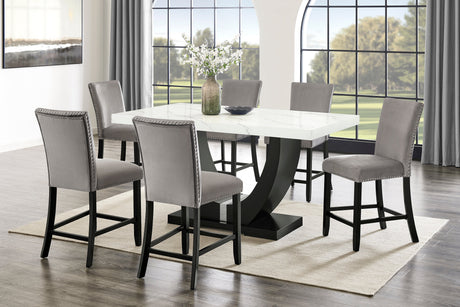 Larry Grey 7-Piece Counter Height Set by New Era Innovations at Eve Furniture