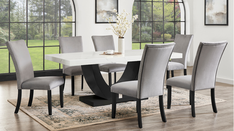 Larry Grey Dining Room Set by New Era Innovations at Eve Furniture