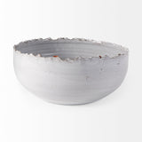 Larsen 13L x 13W White Ceramic Large Decorative Bowl by Mercana at Eve Furniture